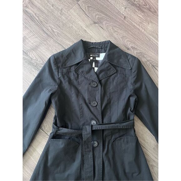 Paul Frank Trench Coat, Women’s Black, size Medium - Picture 3 of 11